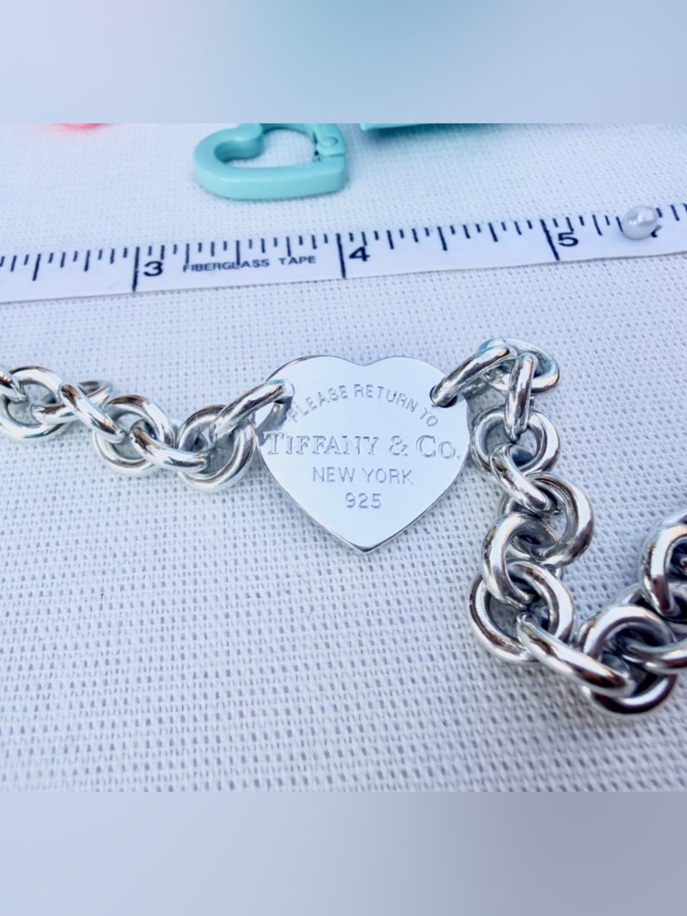 Return to Tiffany & Co. Heart Tag Bracelet in Silver, 7.25”